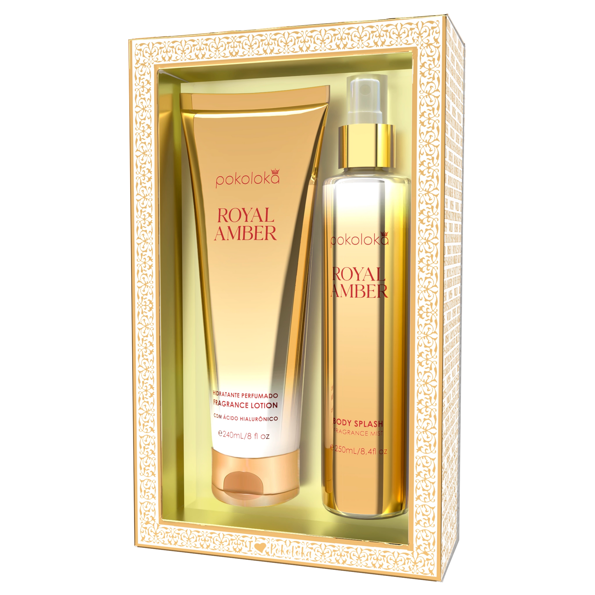 Pokoloka Royal Amber  Kit Loo 240ml + Body Splash 250ml